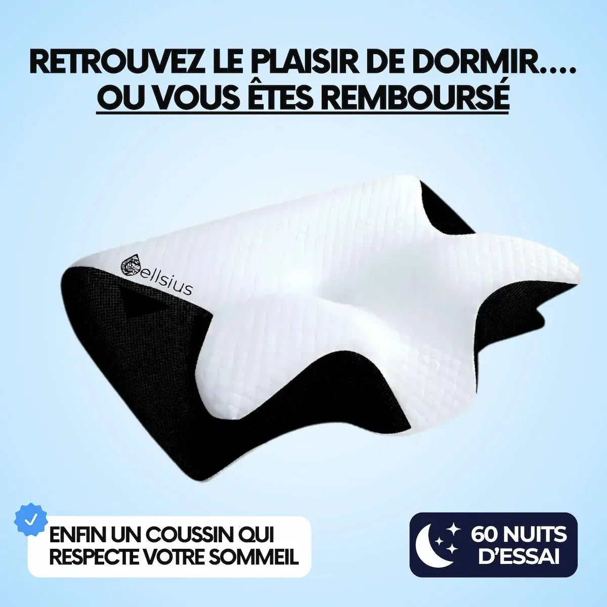 Coussin d’Alignement Cervical Cellsius - Le secret du dormeur latéral et dorsal - Cellsius.com