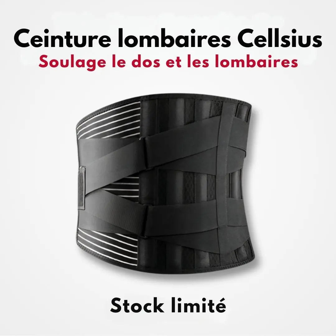 Ceinture Lombaires Premium Cellsius - Le secret pour des activités sans douleur - Cellsius.com